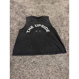 The Upside MUSCLE TANK top Black Size XL Extra Large Hemp Blend Australia